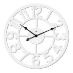 Orologio da parete Lowell 21551B JUSTAMINUTE Bianco