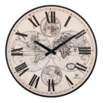 Orologio da parete Lowell 21561 JUSTAMINUTE Emisferic Roman Nero