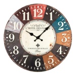 Orologio da parete Lowell 21555 JUSTAMINUTE Hotel des Fleurs Multicolo