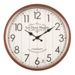 Orologio da parete Lowell 21558 JUSTAMINUTE Les Deux Magots Arancio
