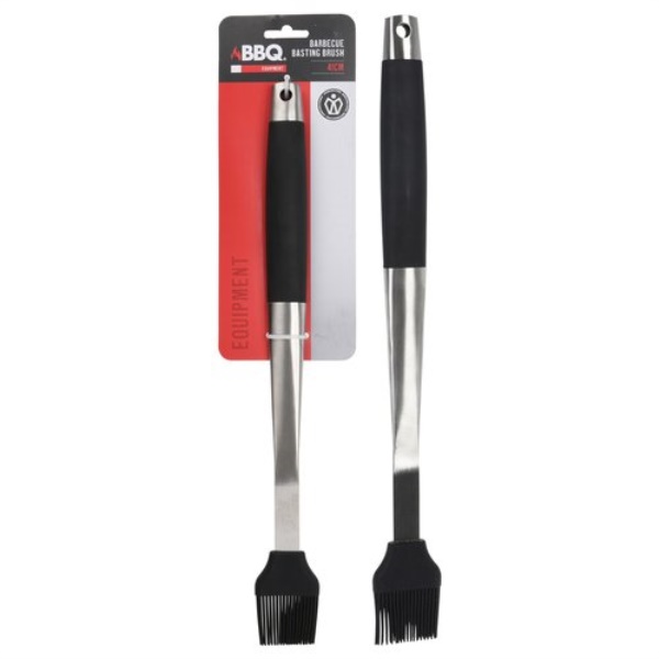 Pennello cucina Bbq C04000100 silicone Cromo e Nero