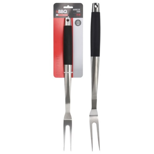 Forchettone barbecue Bbq C04000130 Cromo e Nero