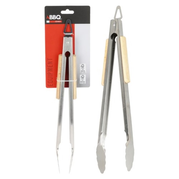 Pinza barbecue Bbq C83506020 manico legno