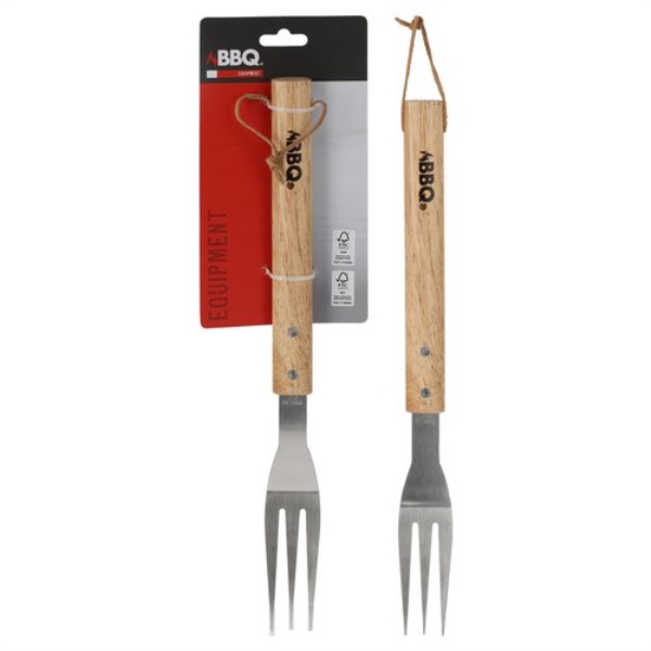 Forchettone barbecue Bbq C83506010 manico legno