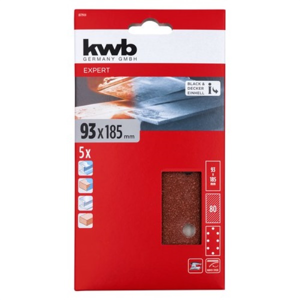 Set fogli abrasivi levigatrice Kwb 49817908 QUICK STICK