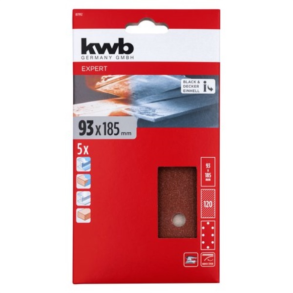 Set fogli abrasivi levigatrice Kwb 49817912 QUICK STICK