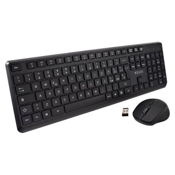 Tastiera e mouse V7 CKW350IT Combo Black