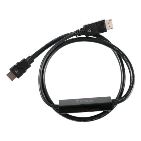 Cavo adattatore V7 V7DP14HDMI21 1M BLK DisplayPort to HDMI 4K Black
