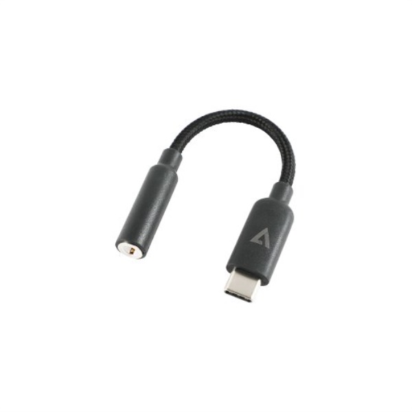 Cavo adattatore V7 V7UCAUDIO-BLK USB C to Aux Black