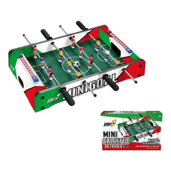 Calciobalilla Mandelli 706200451 SPORT ONE Mini Goal da tavolo Tricolo