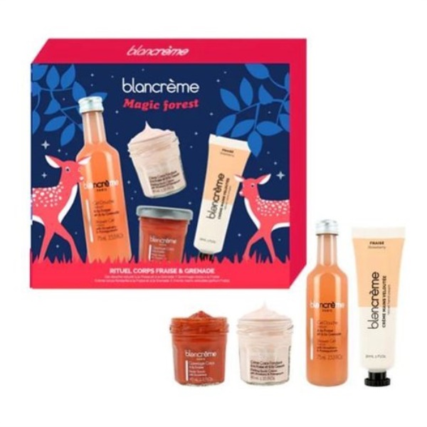 Set bagno Blancreme Paris Foresta magica rituale corpo fragola melogra