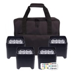 Colorkey - Proiettore disc jockey Colorkey MOBILEPAR Mini Hex 4 Pack Bundle Black