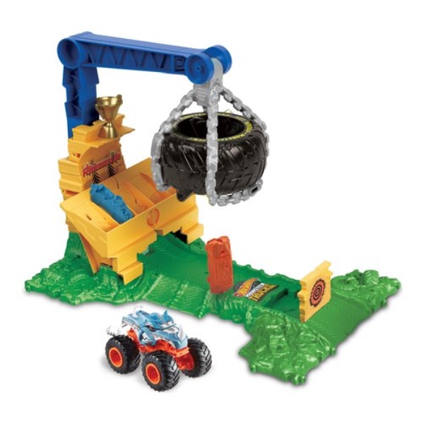Playset pista Mattel HPT18 HOT WHEELS Pista Monster truck rhinomite ch