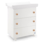 Bagnetto fasciatoio Pali 0533WINN WIN 3 cassetti Bianco e Naturale