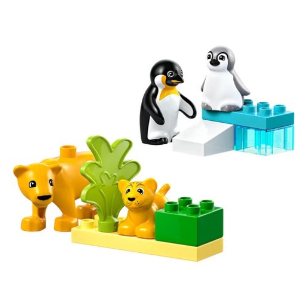 Costruzioni LEGO 10442 DUPLO TOWN Famiglie di animali: pinguini e leon