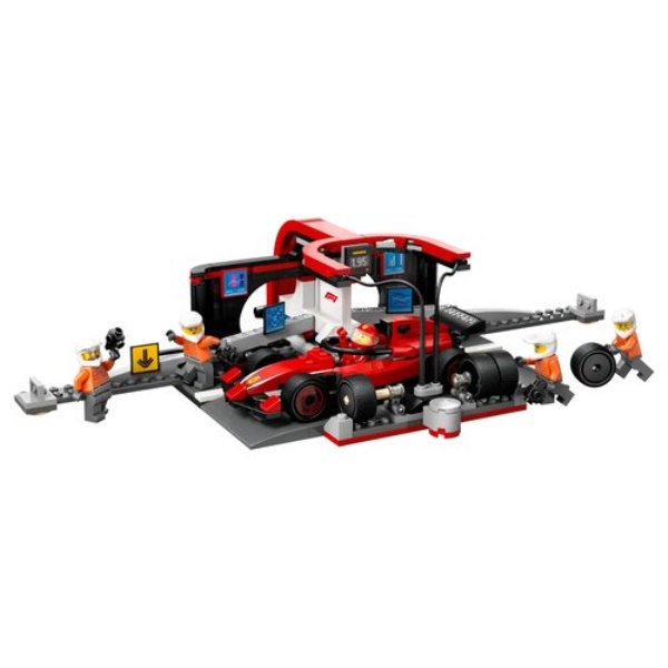 Costruzioni LEGO 60443 CITY FORMULA1 Pitstop e meccanici con monoposto