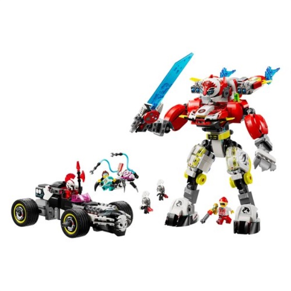 Costruzioni LEGO 71497 DREAMZZZ Mech tigre di Cooper e Bolide di Zero