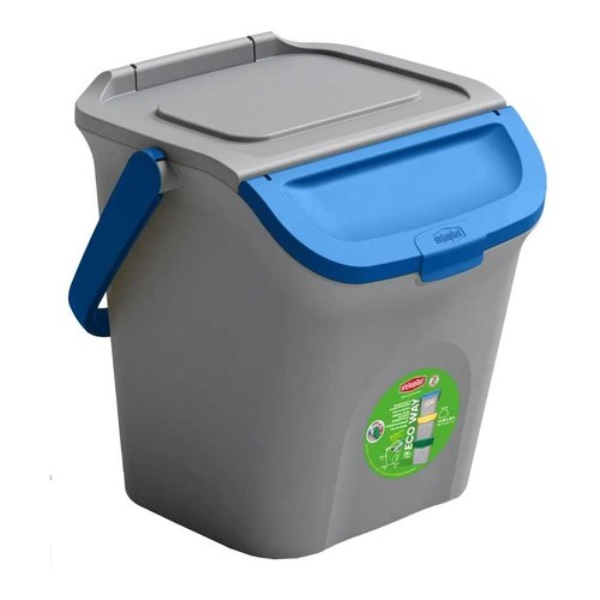 Pattumiera differenziata Stefanplast 69002 ECO WAY Grigio e Blu