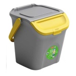 Stefanplast - Pattumiera differenziata Stefanplast 69000 ECO WAY Grigio e Giallo