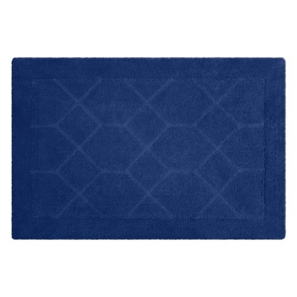 Tappeto bagno Quarzo Bianco 18376 ESAGONO Blu