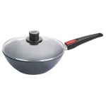 Woll - Wok Woll WLL11030DPIL DIAMOND LITE 1 manico con coperchio vetro Grigio