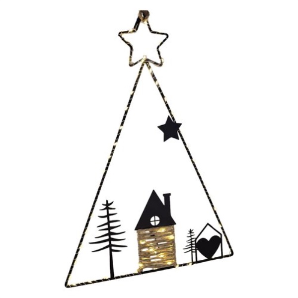 Albero Natale soprammobile Lotti 80133 Nero