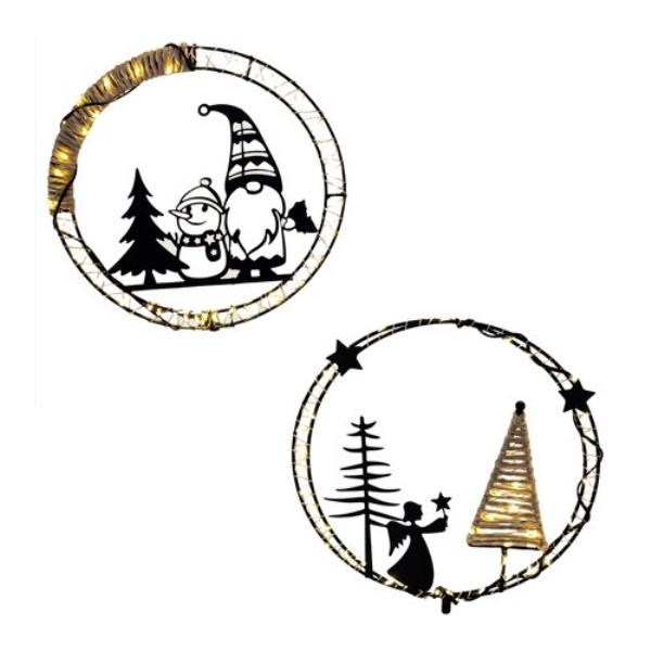 Decorazione luminosa Natale Lotti 80164 Ring Nero