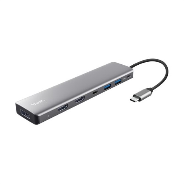 HUB Trust 25661 DALYX USB C Grey