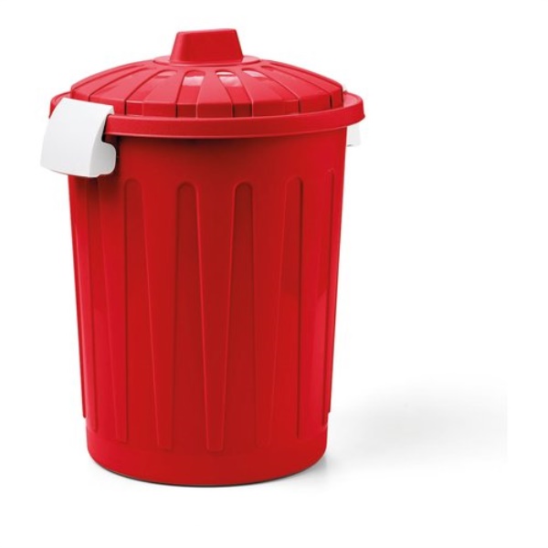 Bidoncino Veca BD001 0080MJ CRD BLIM coperchio a clip Rosso