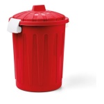 Veca - Bidoncino Veca BD001 0080 coperchio a clip Rosso