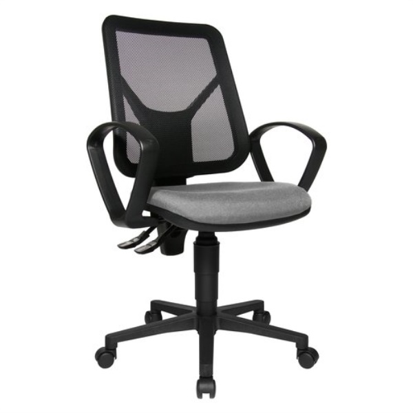 Sedia Topstar SOAN20BG230H AIRGO NET B90 G23 Grigio e Nero