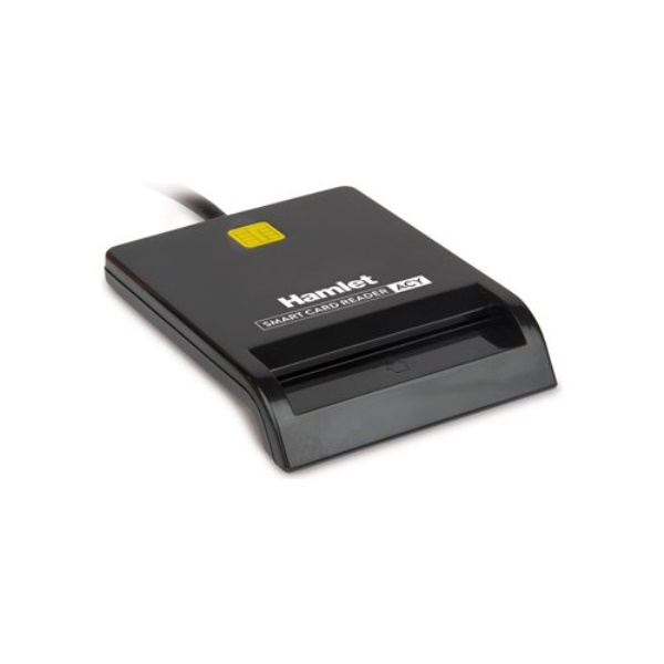 Lettore smart card Hamlet HUSCR ACY USB C e USB A Black