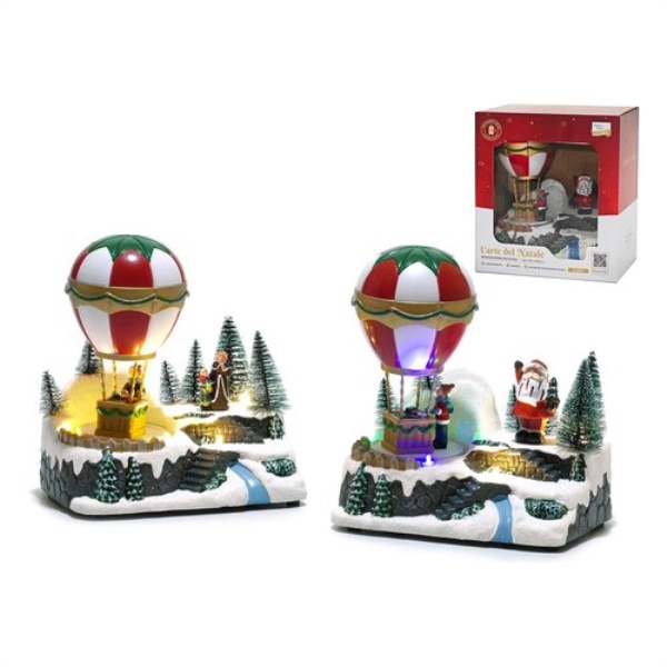 Paesaggio Natale General Trade 427902 Moongolfiera con movimento, luci