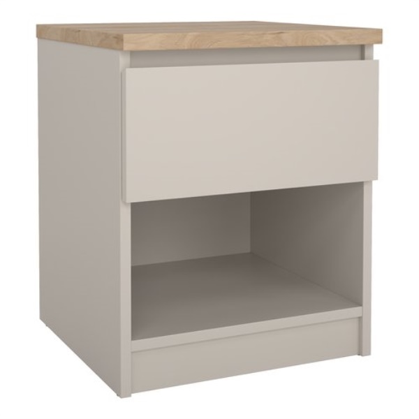 Comodino Tvilum 76238NKHL NAIA Cashmere e Jackson hickory