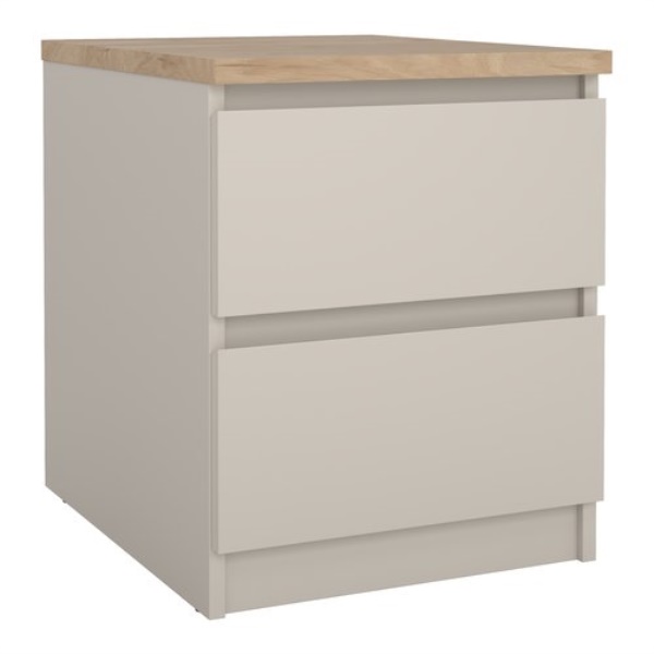 Comodino Tvilum 76230NKHL NAIA Cashmere e Jackson hickory