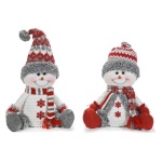 General Trade - Pupazzo di neve seduto bianco e rosso General Trade 421059 Assortito