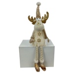 Due Esse Christmas - Renna seduta  con luce oro Due Esse Christmas XNA24056741