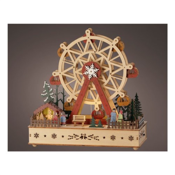 Paesaggio Natale Kaemingk 487733 Ruota panoramica con movimento, luci 