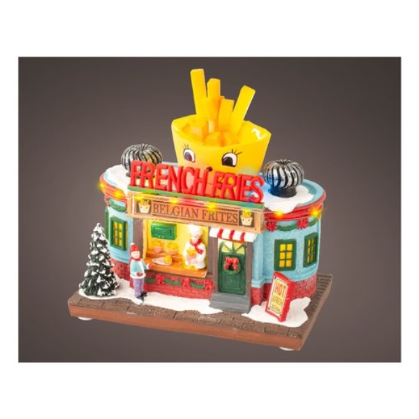 Paesaggio Natale Kaemingk 487889 Fast food Patatine con movimento, luc