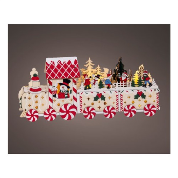Decorazione luminosa Natale Kaemingk 489617 Treno Multicolor