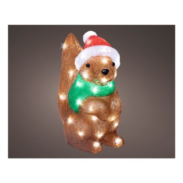 Decorazione luminosa Natale Kaemingk 490369 Scoiattolo Marrone