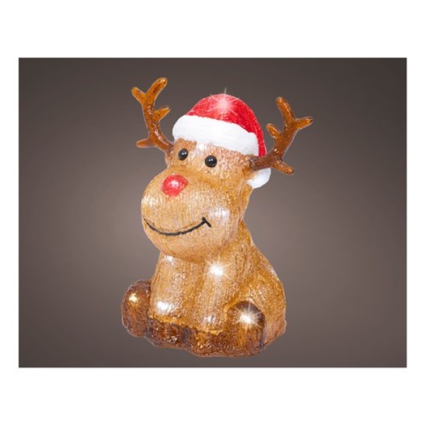 Decorazione luminosa Natale Kaemingk 490383 Renna Marrone