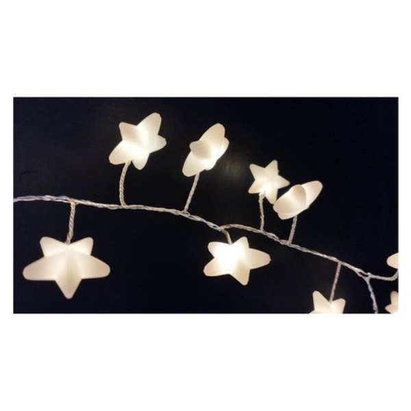 Filo luci Natale Pre Qu' Italia D3965 CHRISTMAS Stelle Trasparente