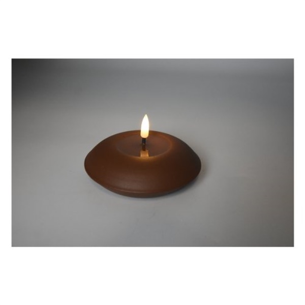 Candela led Pre Qu' Italia D4021 effetto fiamma cera fusa Ruggine