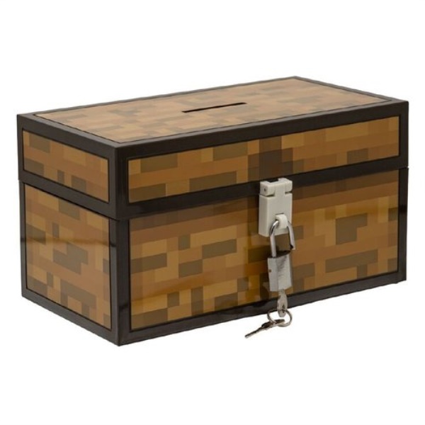 Salvadanaio Paladone PP13601MCF MINECRAFT Chest Money Box Marrone