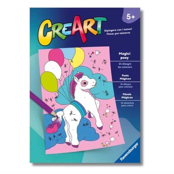 Creativo Ravensburger 13096005 CREART Libro da colorare Magici pony