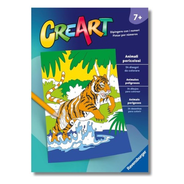Creativo Ravensburger 13096008 CREART Libro da colorare Animali perico
