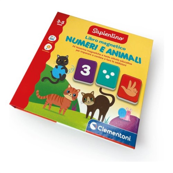 Gioco prescolare Clementoni 16493 SAPIENTINO Libro magnetico  Numeri e