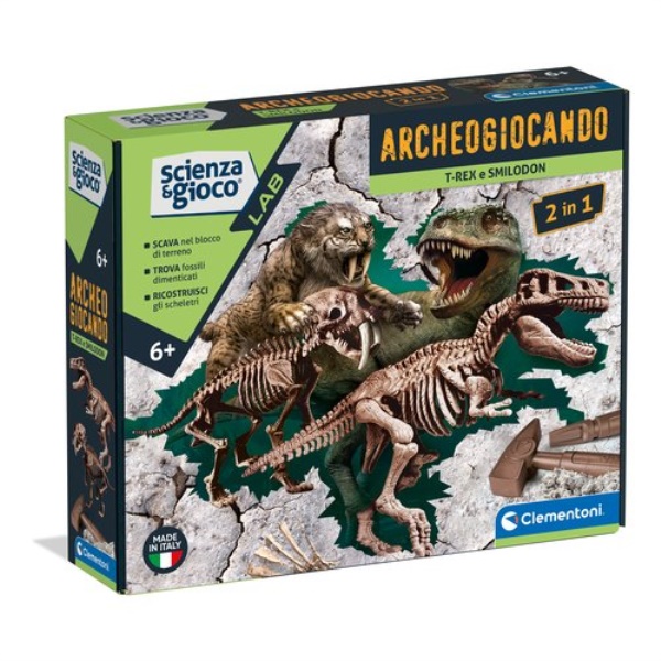 Gioco educativo Clementoni 19394 SCIENZA E GIOCO Archeogiocando T-rex 