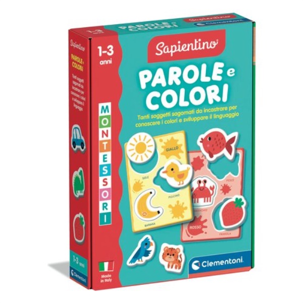 Gioco educativo Clementoni 16849 SAPIENTINO MONTESSORI Parole e colori